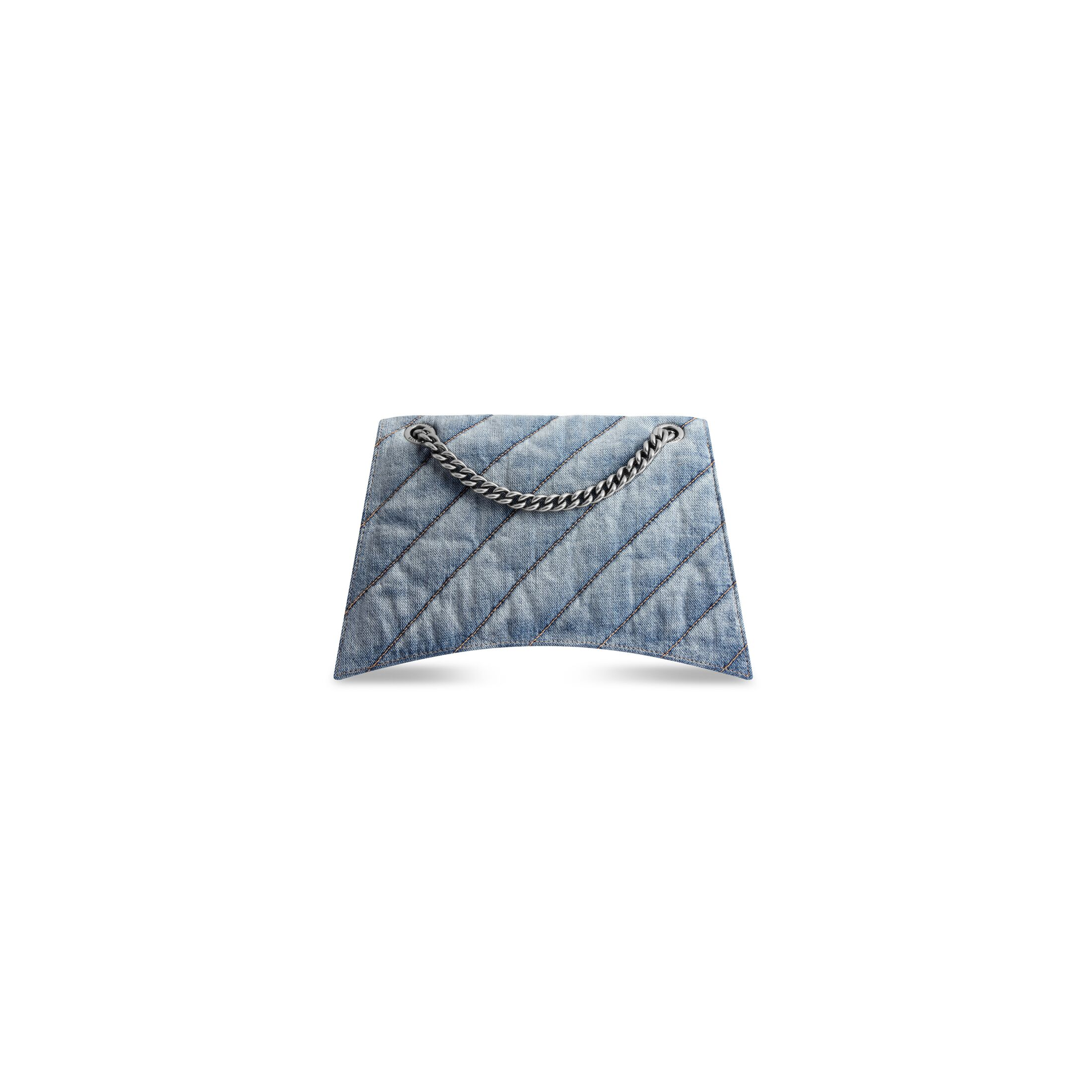 WOMEN'S CRUSH MEDIUM CHAIN BAG QUILTED DENIM IN BLUE